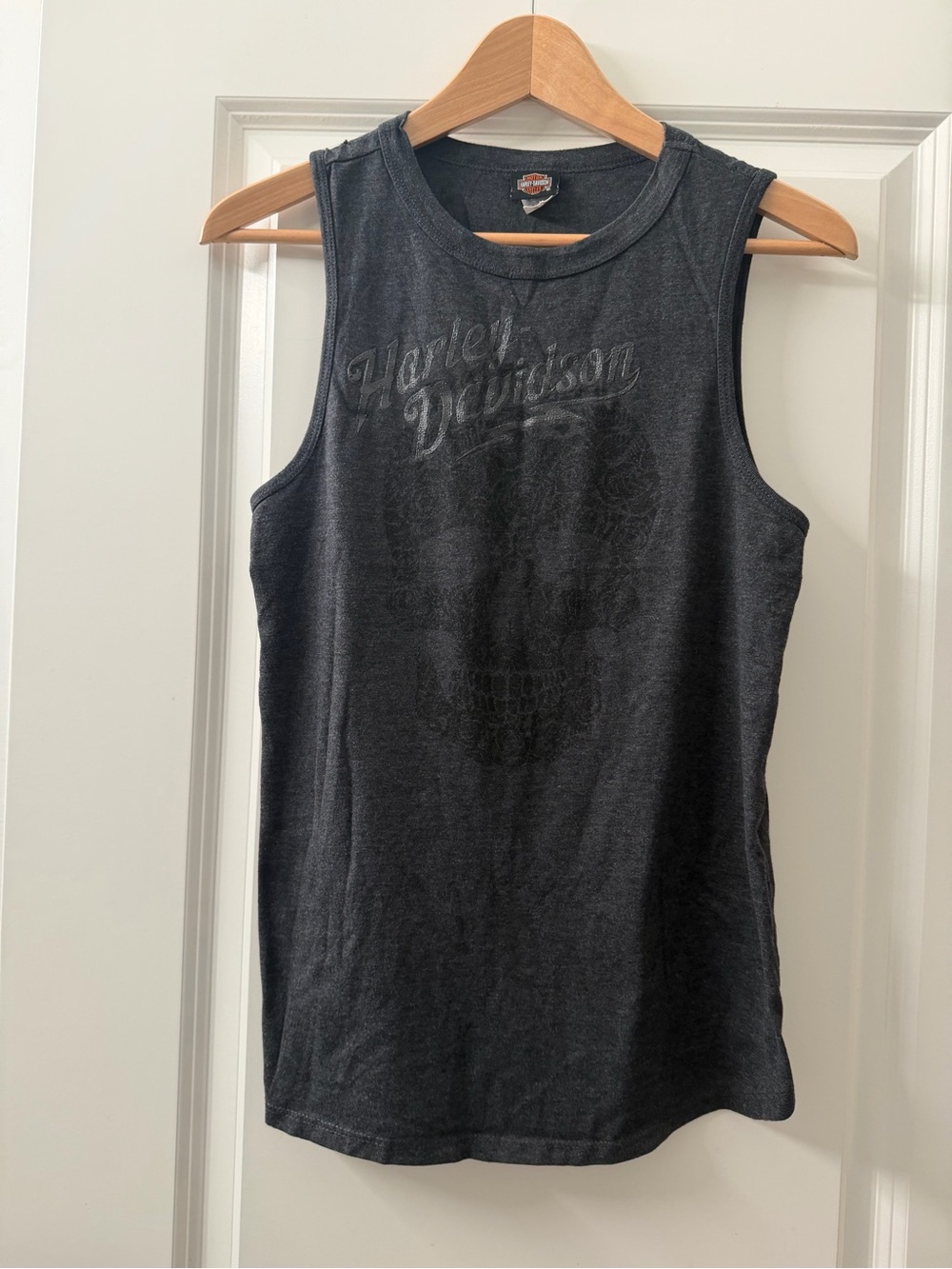 Harley-Davidson Charcoal Black Women's Skull Muscle Tank St. Augustine FL